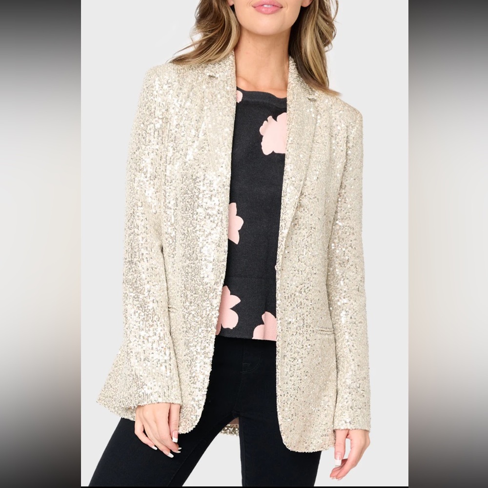 Gibsonlook Sparkle & Shine Sequin Blazer